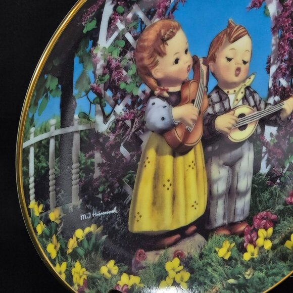 Danbury Mint 1990 Hummel Collector's Plate "Little Musicians" Little Companions - Picture 2 of 7